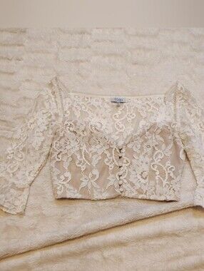 Tobi White And Nude Corset Top